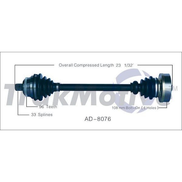 Surtrack Axle Cv Axle Shaft, AD-8076 AD-8076 - main
